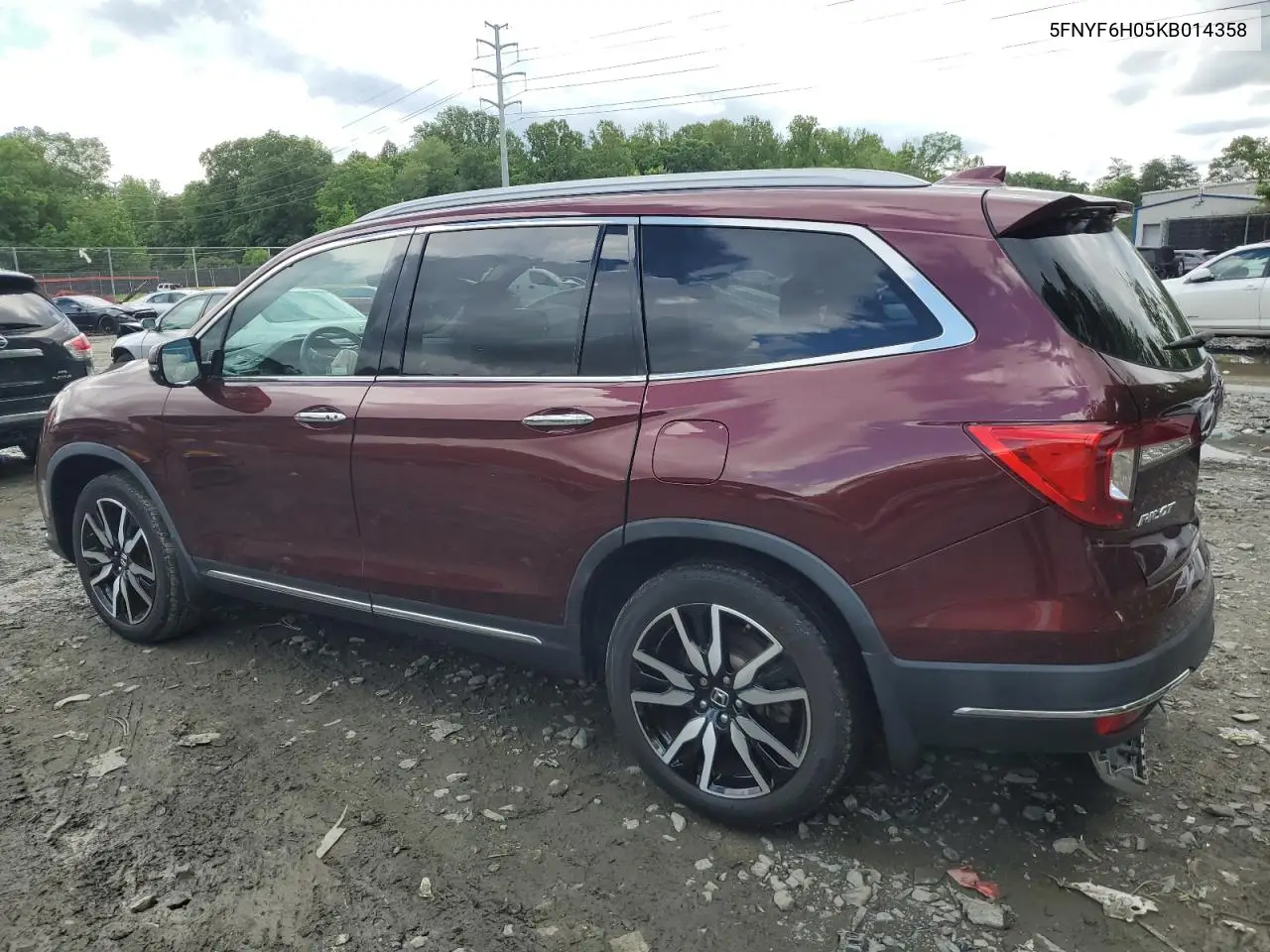 2019 Honda Pilot Elite VIN: 5FNYF6H05KB014358 Lot: 56230555