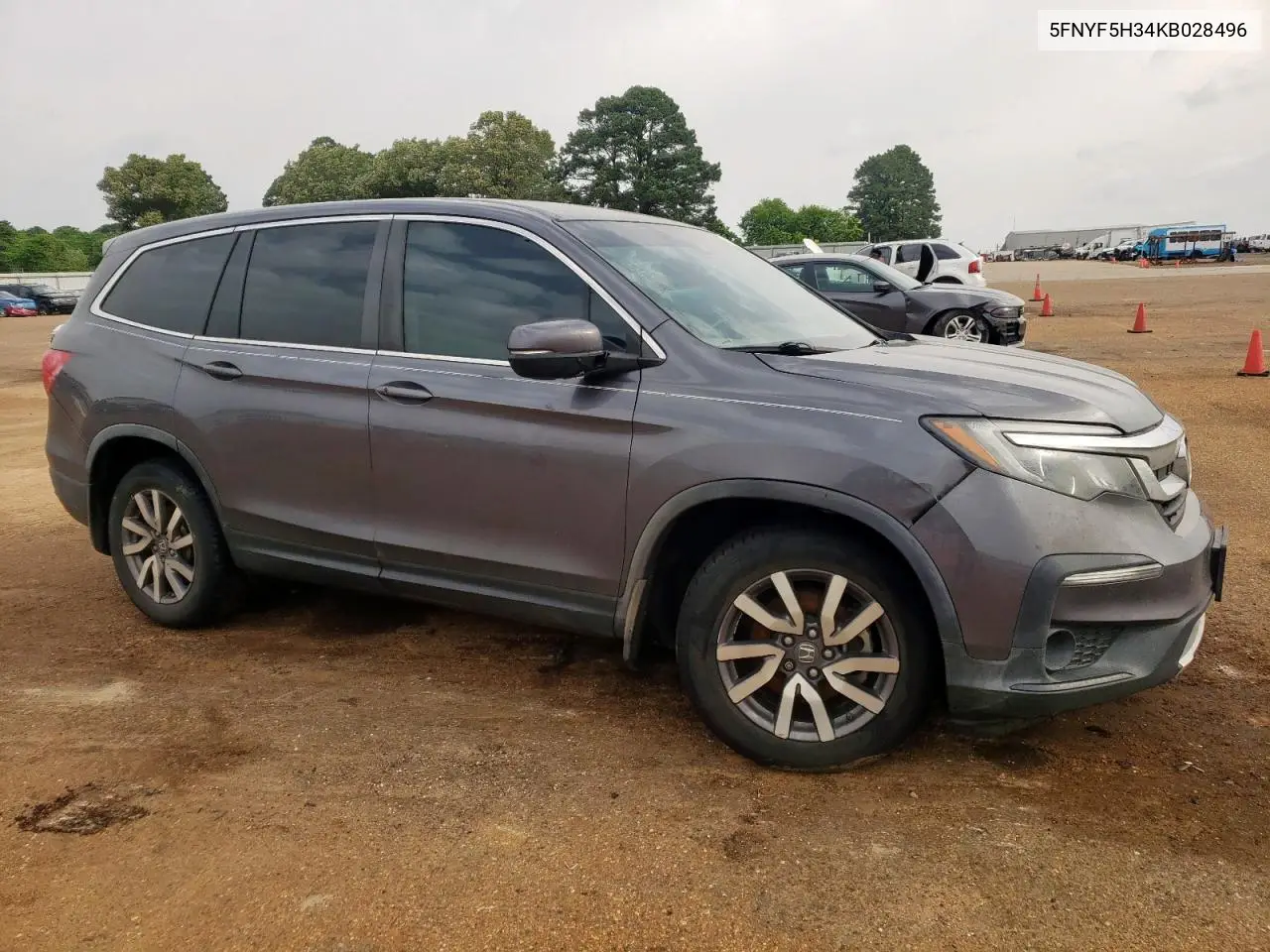 2019 Honda Pilot Ex VIN: 5FNYF5H34KB028496 Lot: 56552835