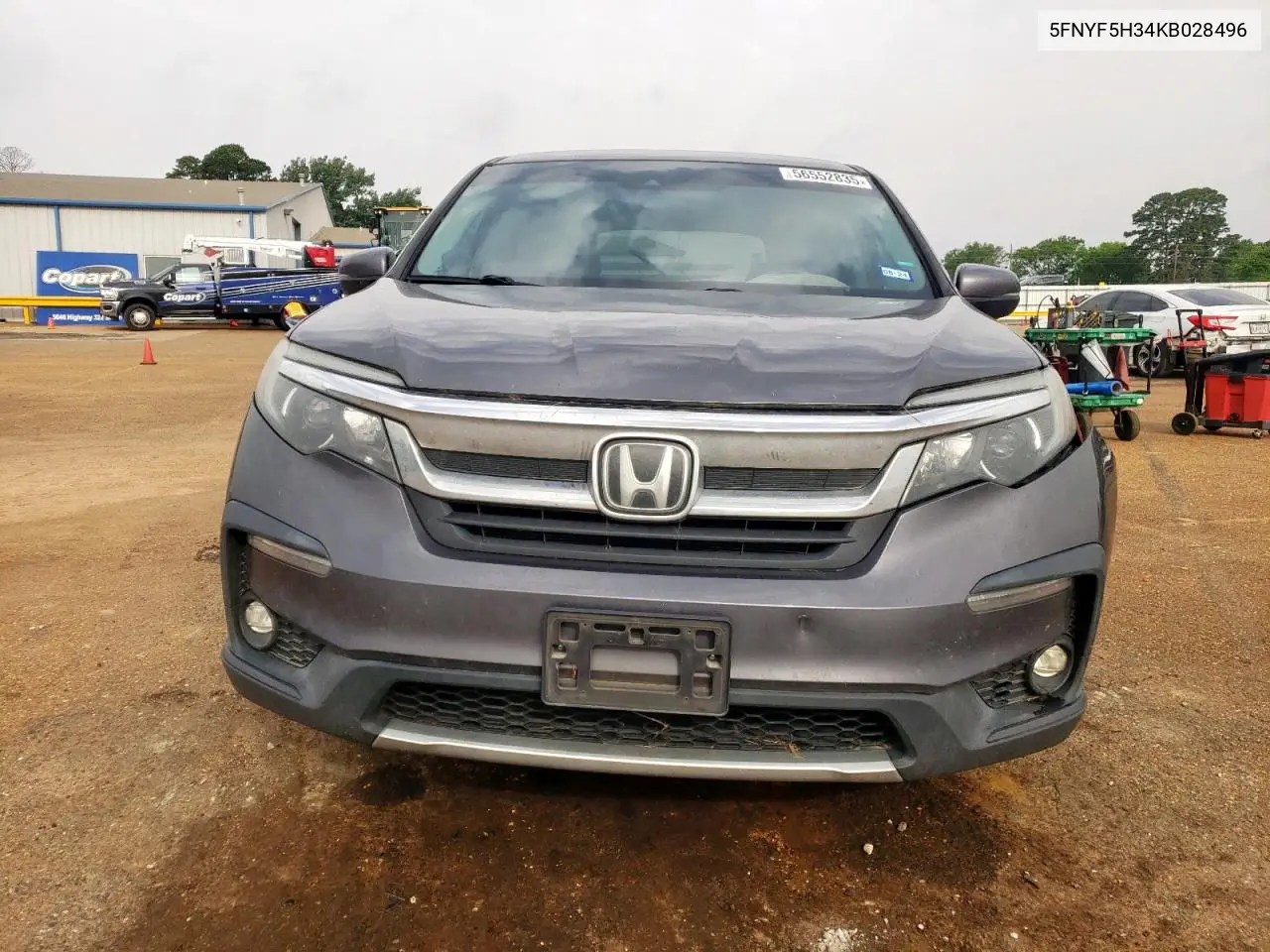 2019 Honda Pilot Ex VIN: 5FNYF5H34KB028496 Lot: 56552835