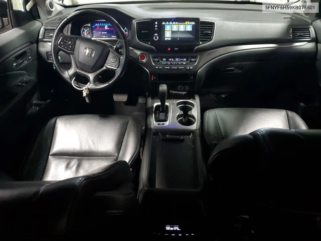 2019 Honda Pilot Exl VIN: 5FNYF6H59KB075501 Lot: 56922115
