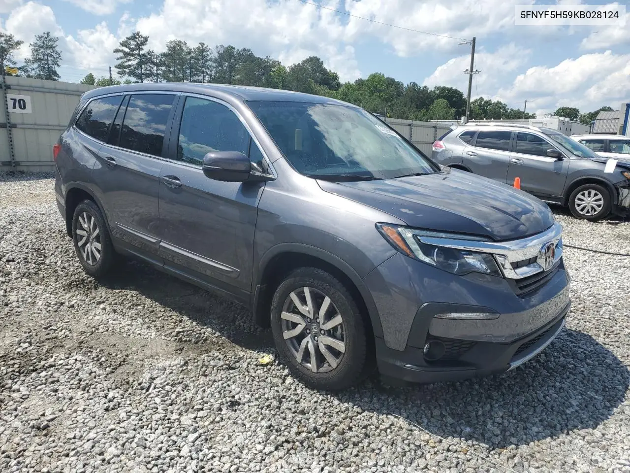 2019 Honda Pilot Exl VIN: 5FNYF5H59KB028124 Lot: 57065075