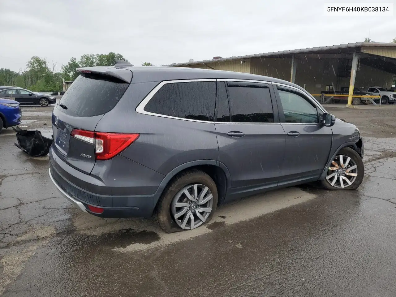 2019 Honda Pilot Exl VIN: 5FNYF6H40KB038134 Lot: 61194745