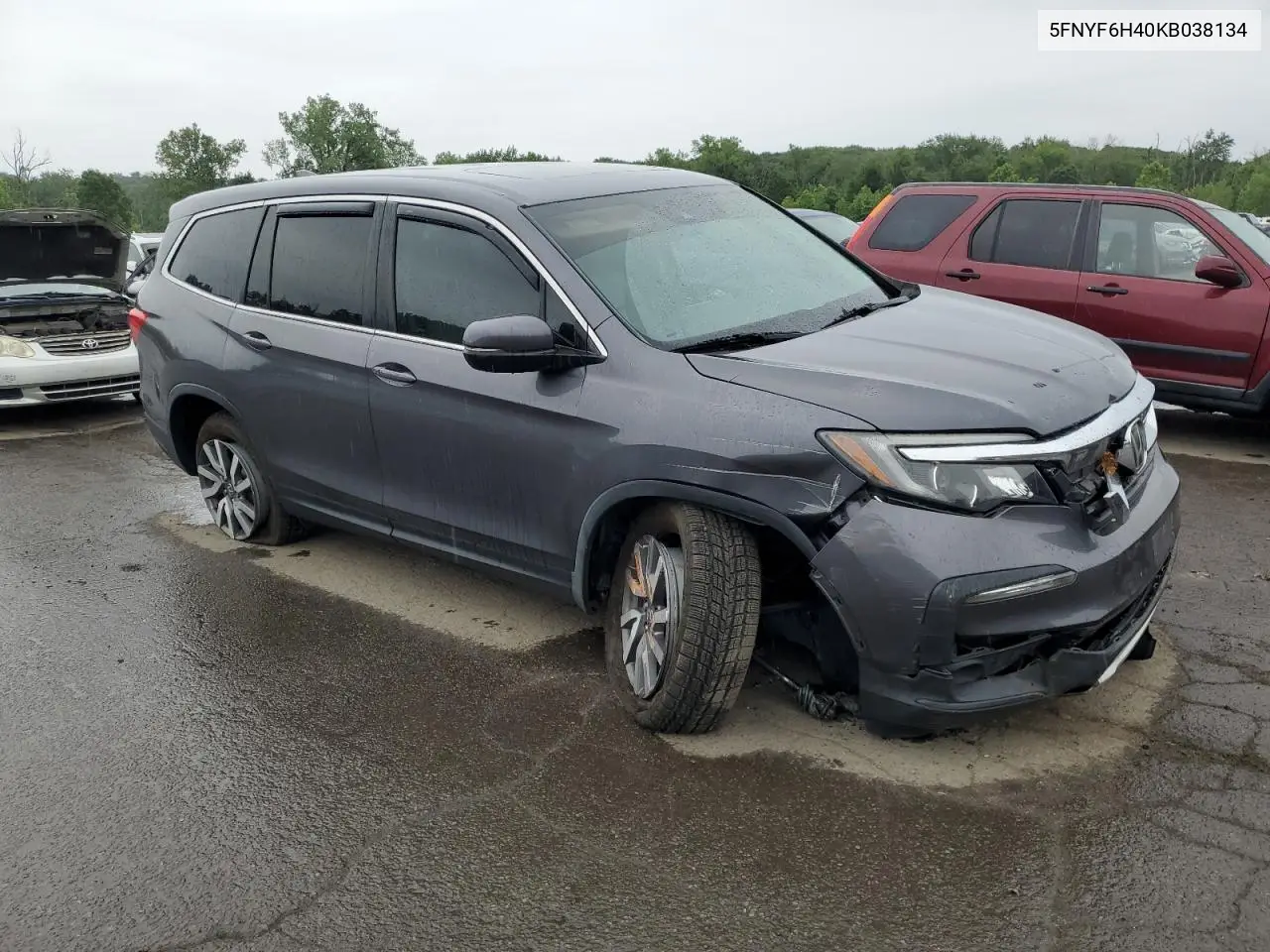2019 Honda Pilot Exl VIN: 5FNYF6H40KB038134 Lot: 61194745