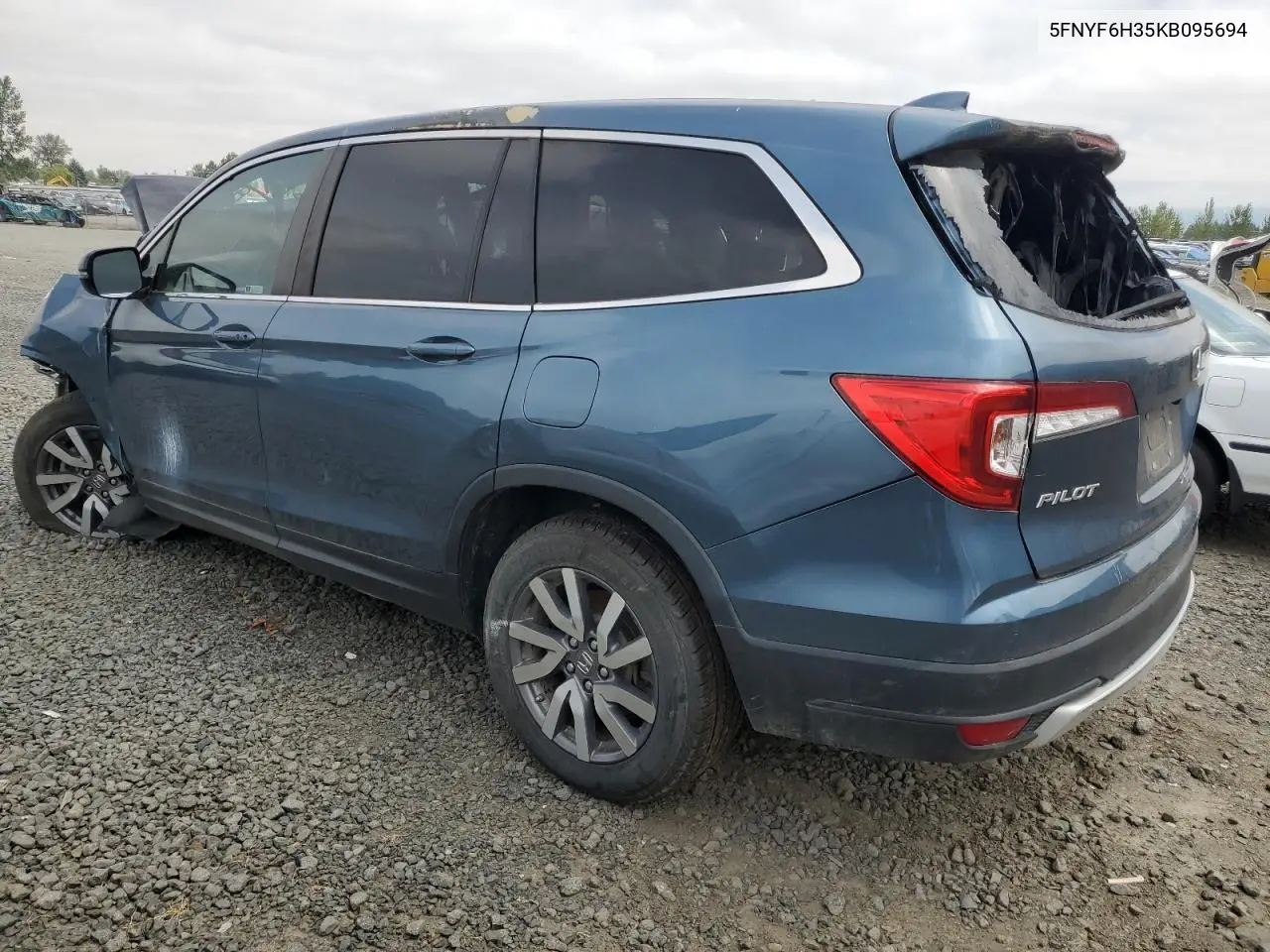 2019 Honda Pilot Ex VIN: 5FNYF6H35KB095694 Lot: 61797265