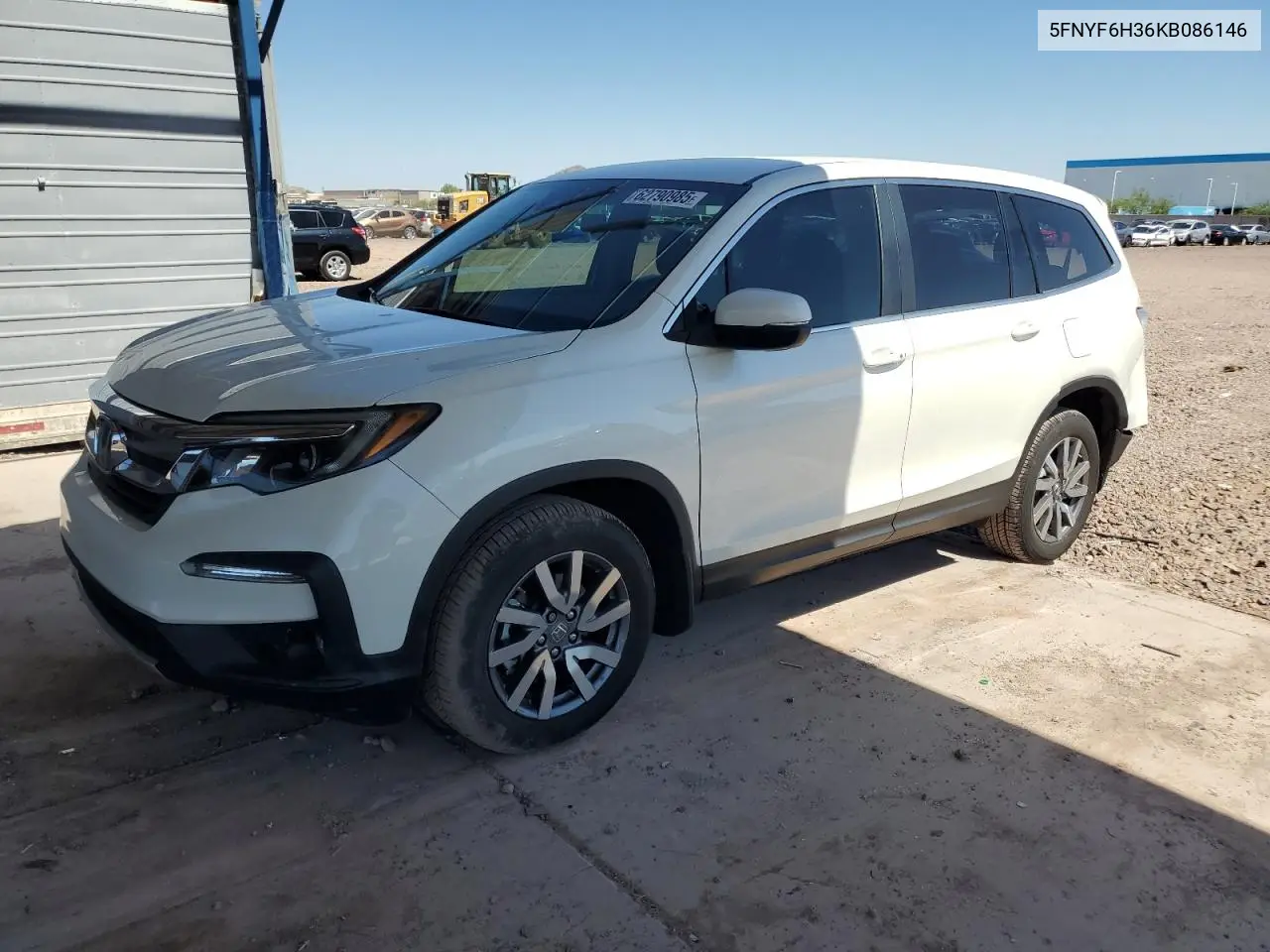 2019 Honda Pilot Ex VIN: 5FNYF6H36KB086146 Lot: 62790985
