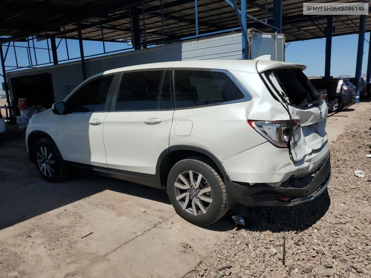 2019 Honda Pilot Ex VIN: 5FNYF6H36KB086146 Lot: 62790985