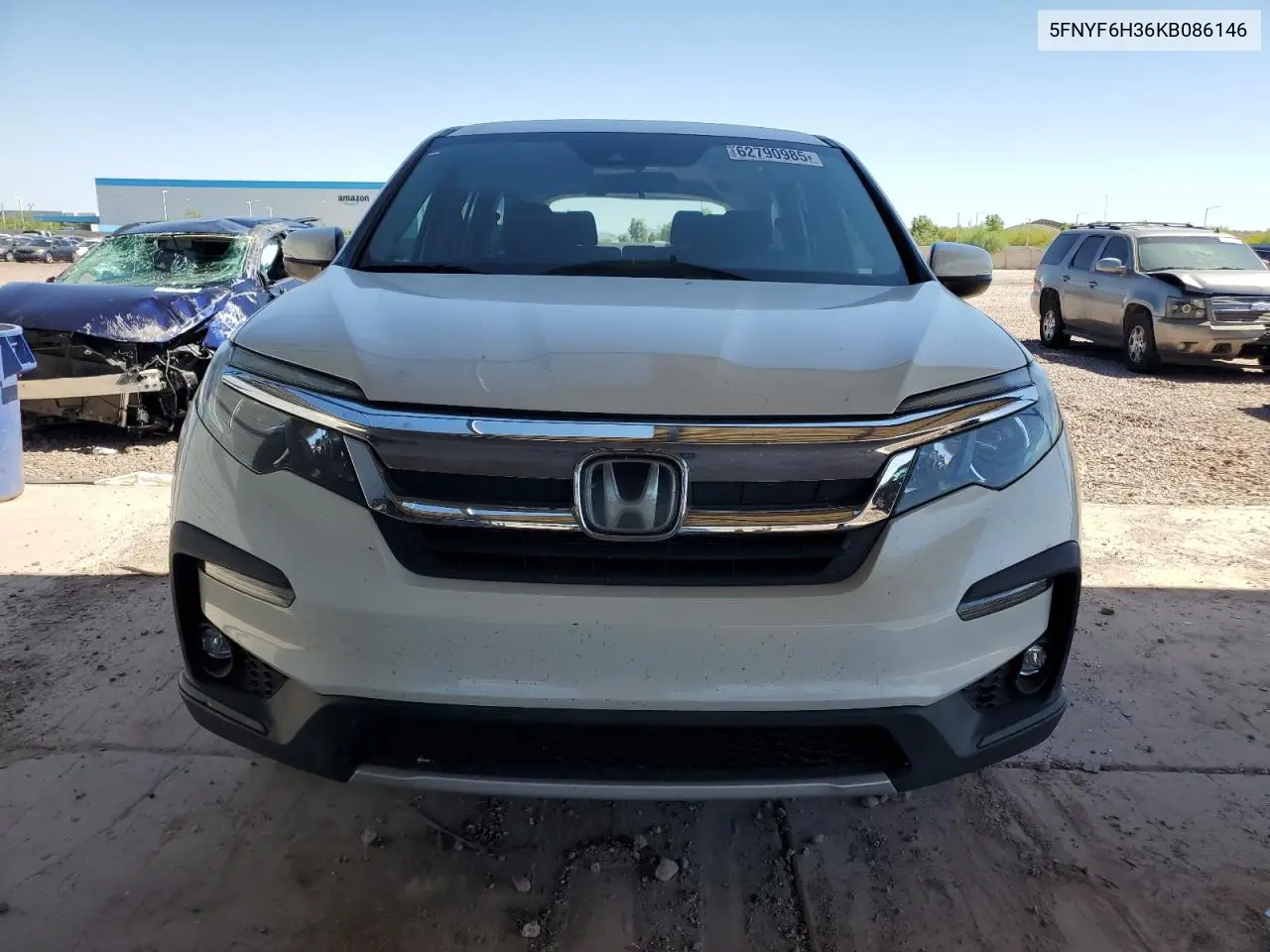 2019 Honda Pilot Ex VIN: 5FNYF6H36KB086146 Lot: 62790985