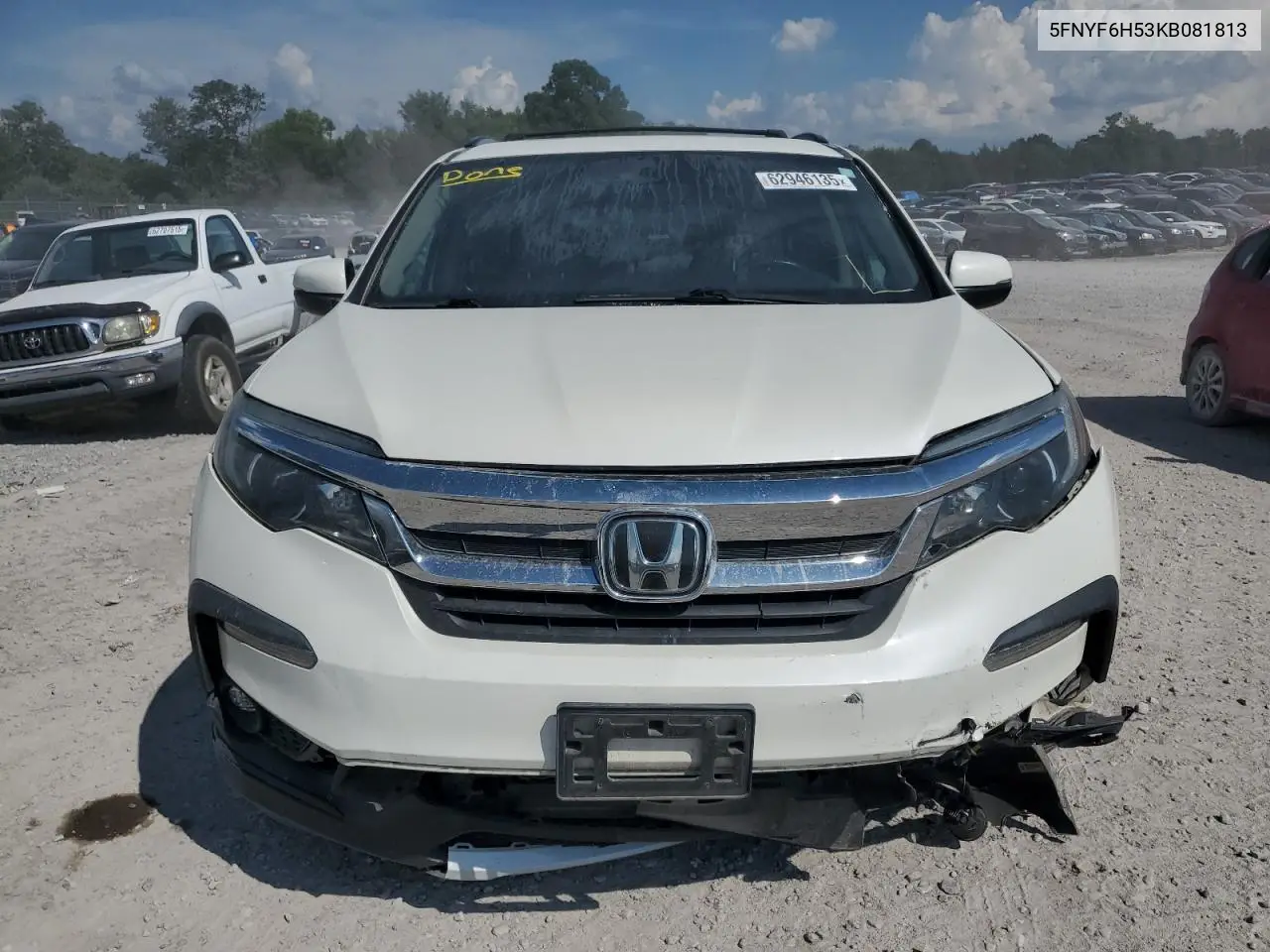 2019 Honda Pilot Exl VIN: 5FNYF6H53KB081813 Lot: 62946135