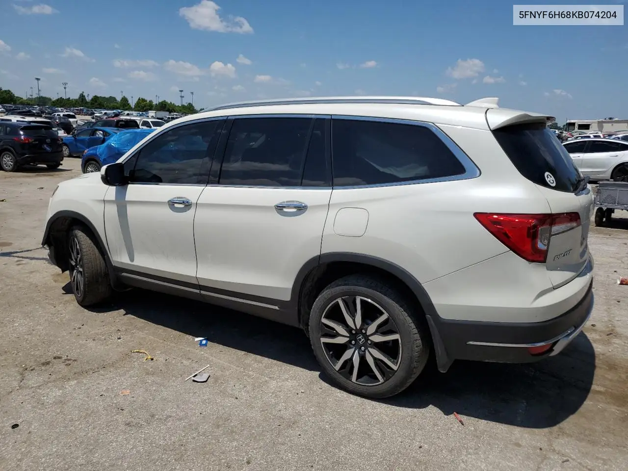 2019 Honda Pilot Touring VIN: 5FNYF6H68KB074204 Lot: 63221895