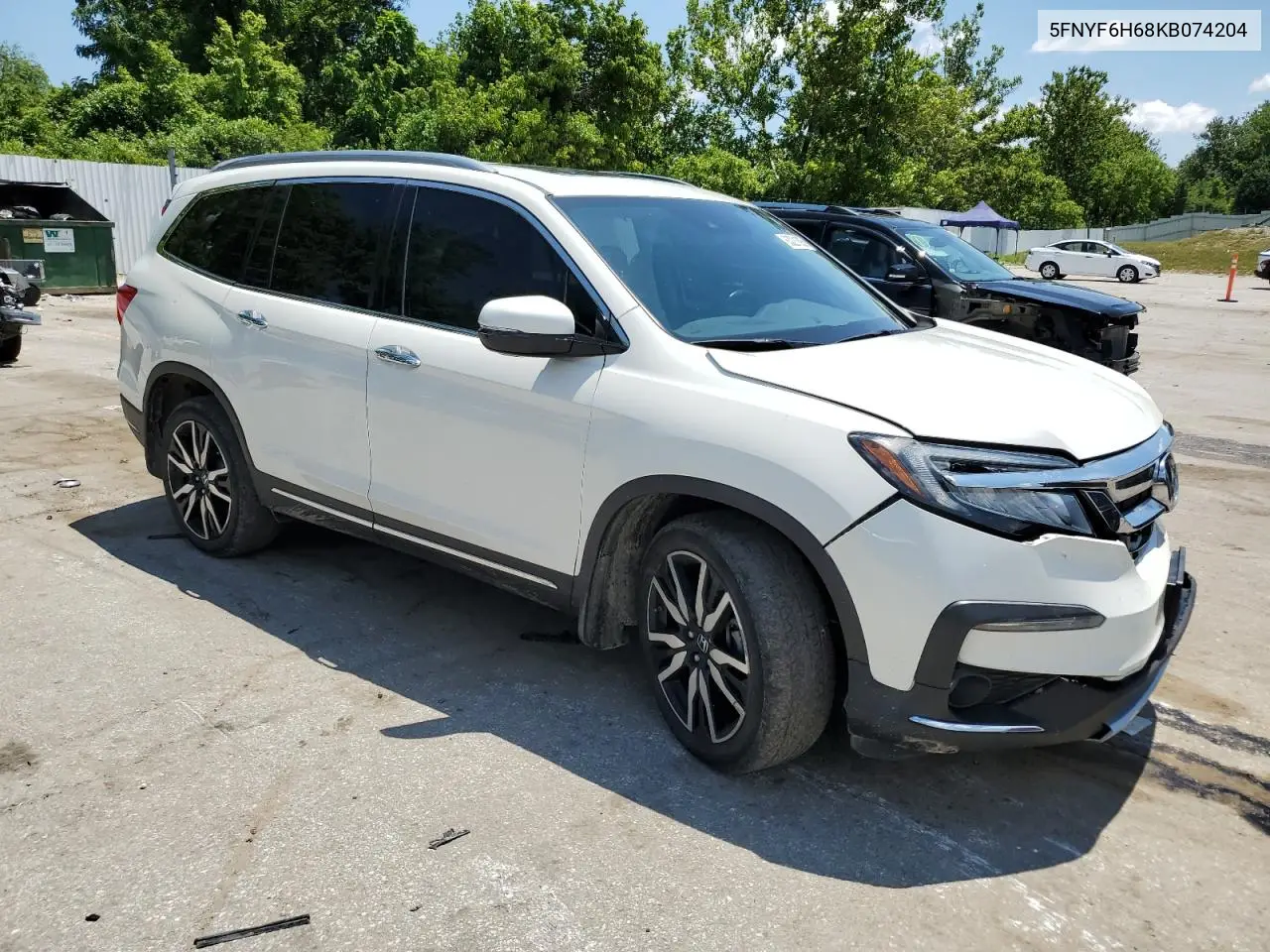 2019 Honda Pilot Touring VIN: 5FNYF6H68KB074204 Lot: 63221895