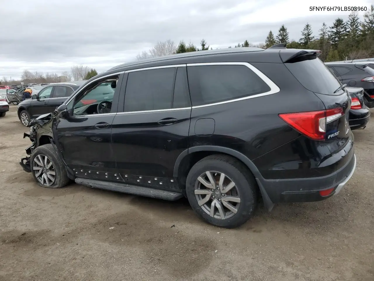 2020 Honda Pilot Black VIN: 5FNYF6H79LB503960 Lot: 44082095