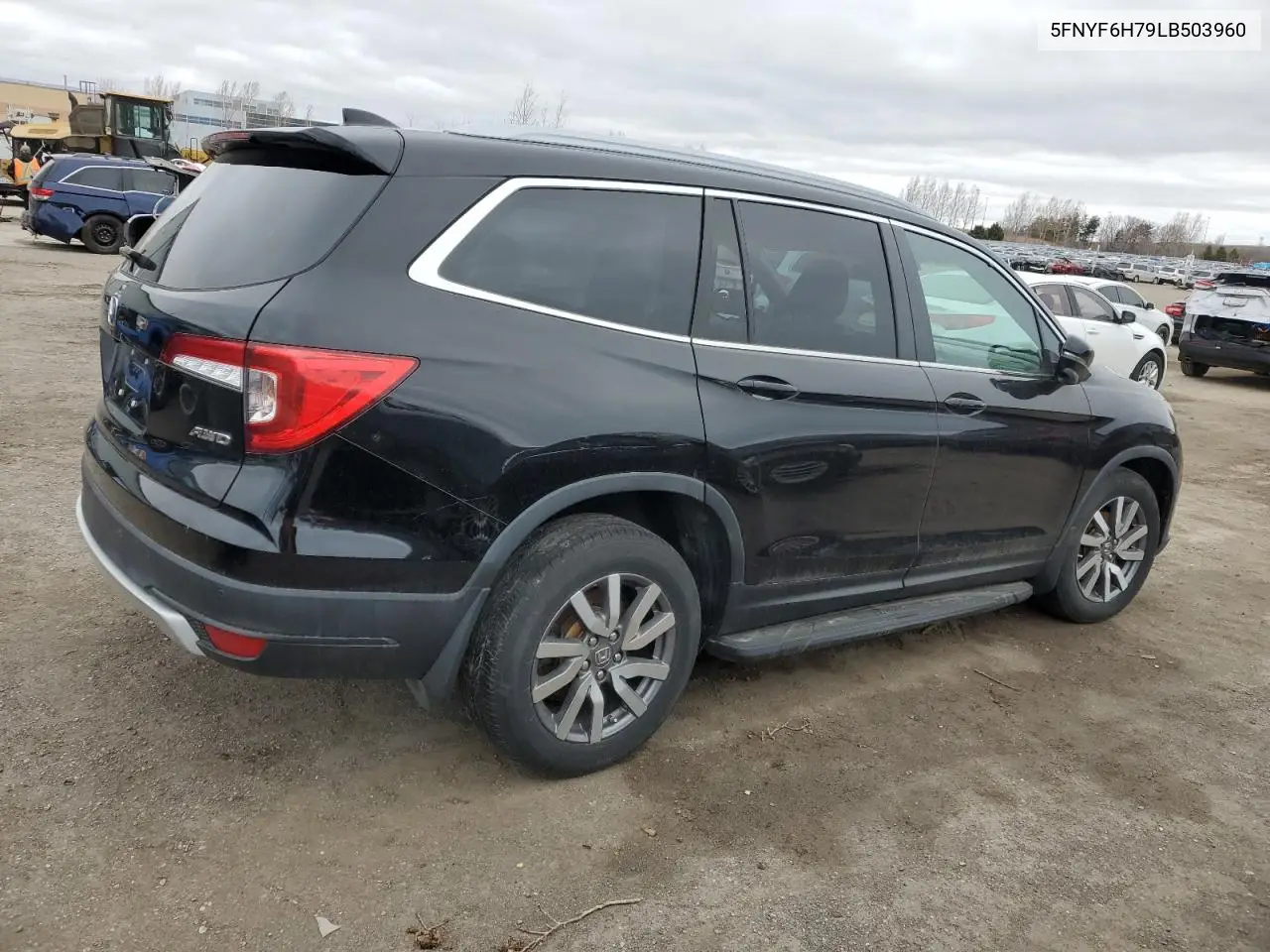 2020 Honda Pilot Black VIN: 5FNYF6H79LB503960 Lot: 44082095
