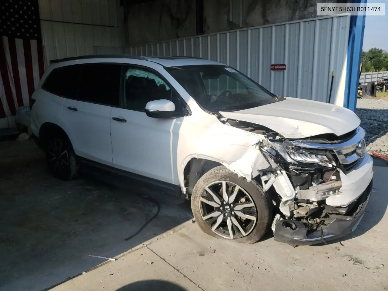 2020 Honda Pilot Touring VIN: 5FNYF5H63LB011474 Lot: 62547135