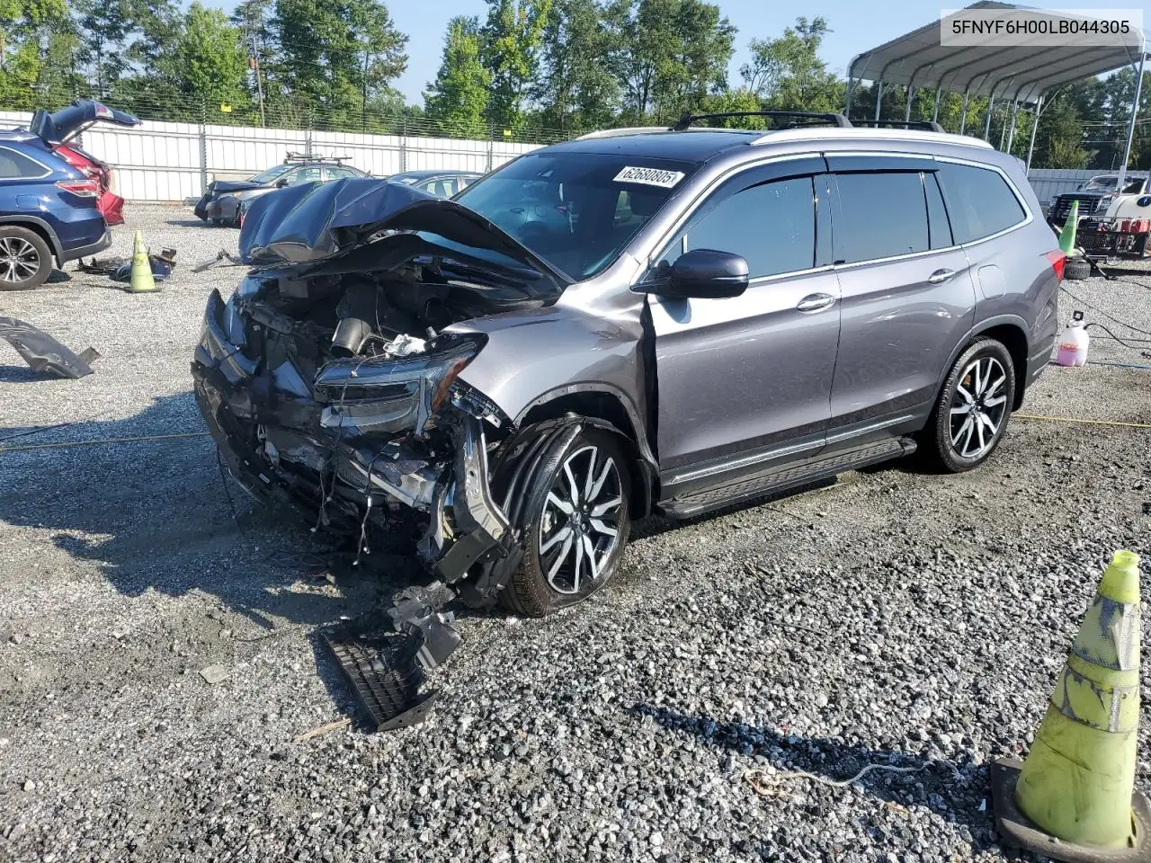 2020 Honda Pilot Elite VIN: 5FNYF6H00LB044305 Lot: 62680805