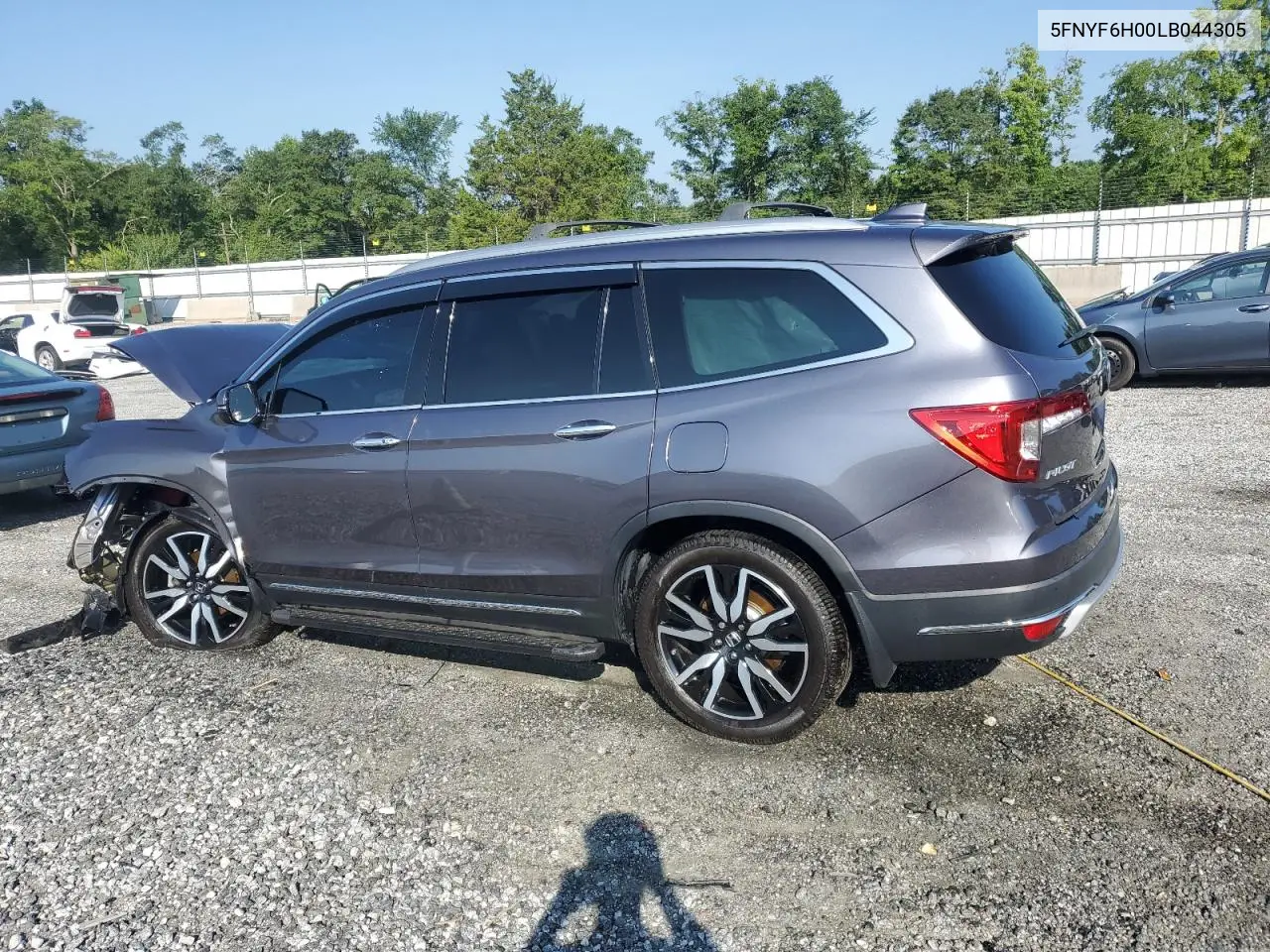 2020 Honda Pilot Elite VIN: 5FNYF6H00LB044305 Lot: 62680805