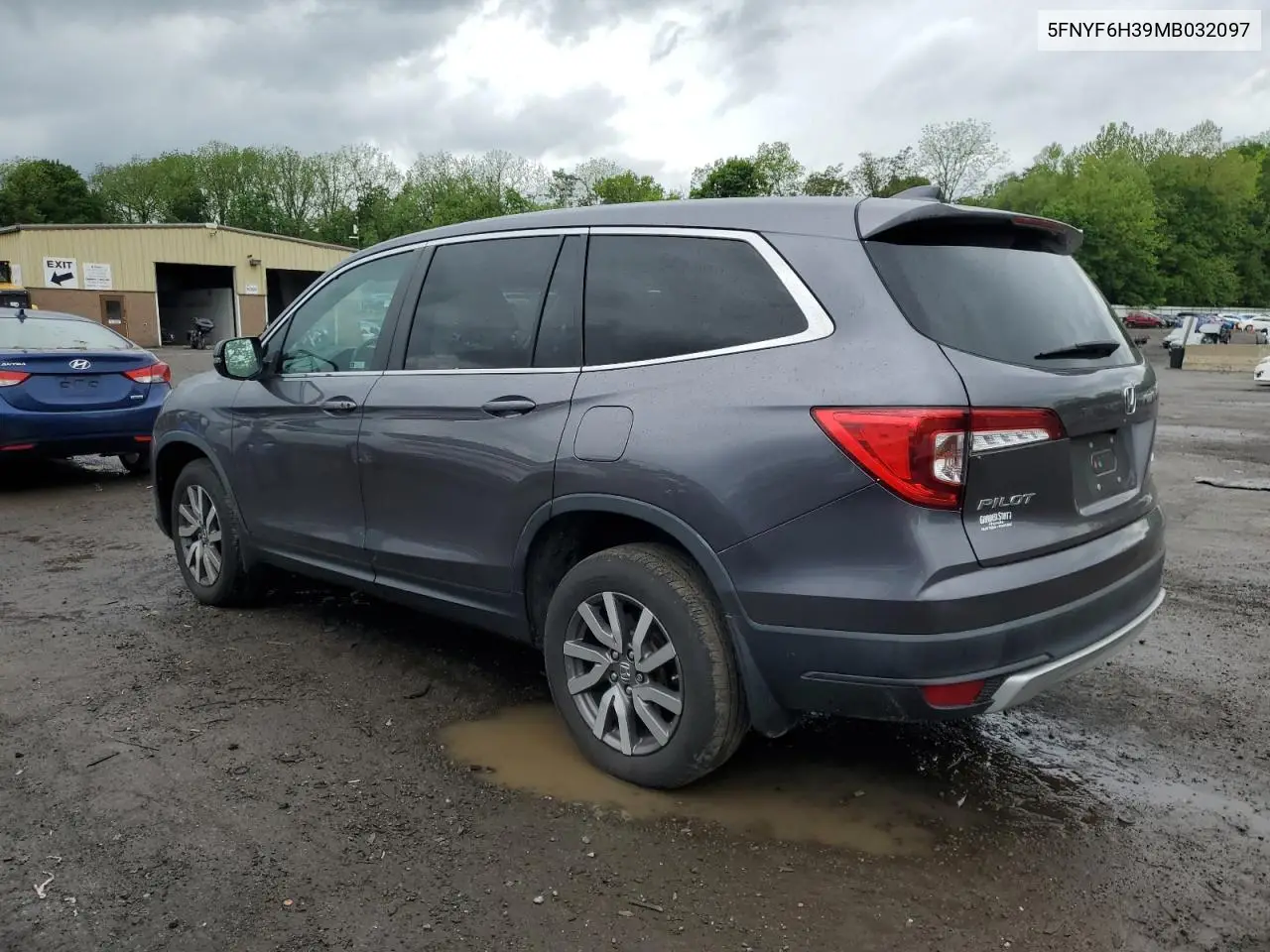2021 Honda Pilot Ex VIN: 5FNYF6H39MB032097 Lot: 55502465