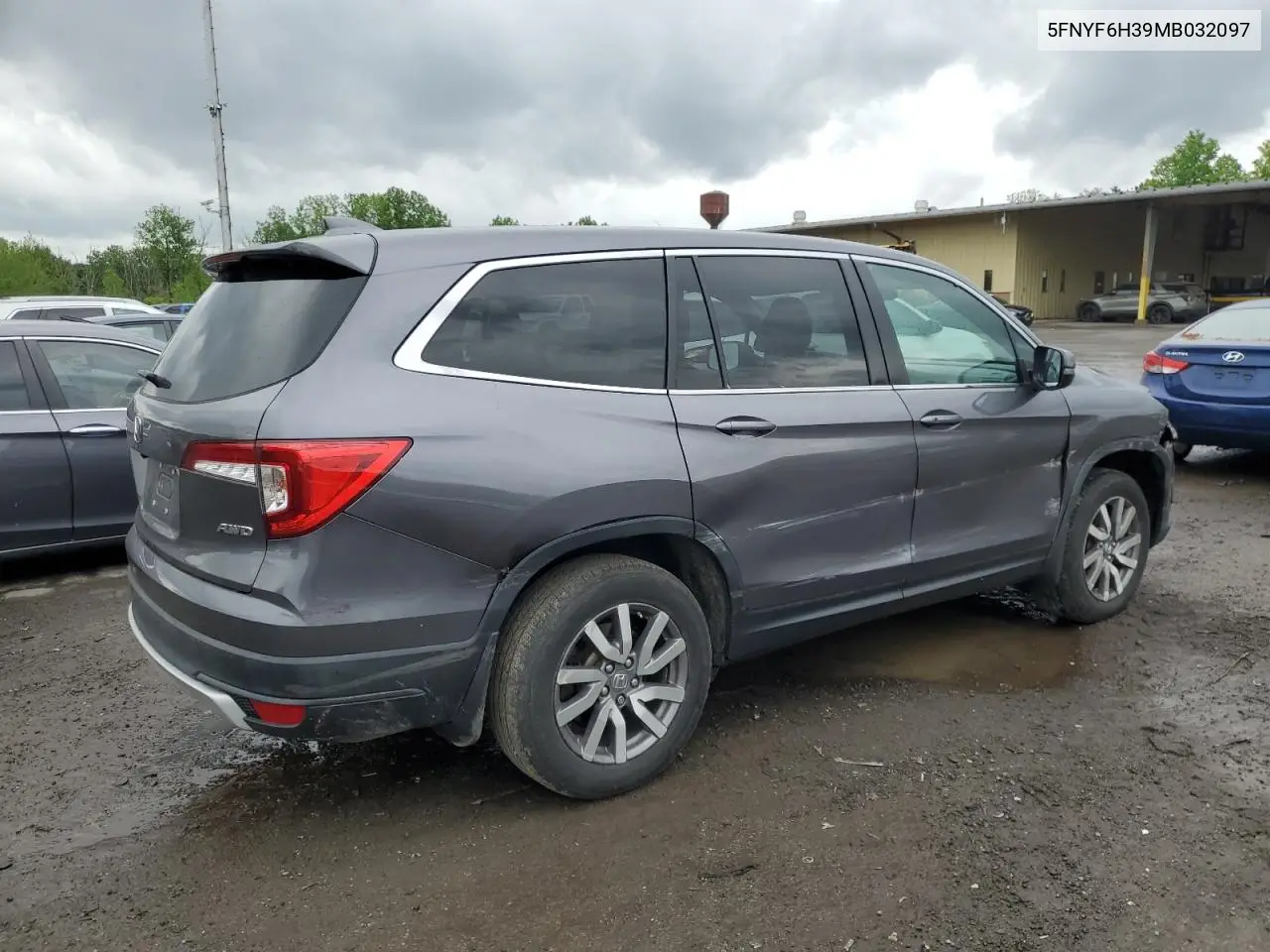 2021 Honda Pilot Ex VIN: 5FNYF6H39MB032097 Lot: 55502465