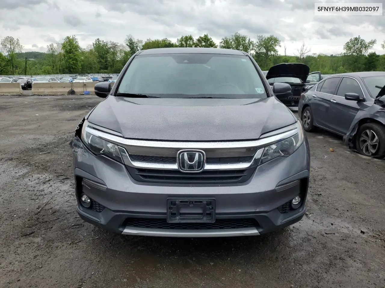 2021 Honda Pilot Ex VIN: 5FNYF6H39MB032097 Lot: 55502465