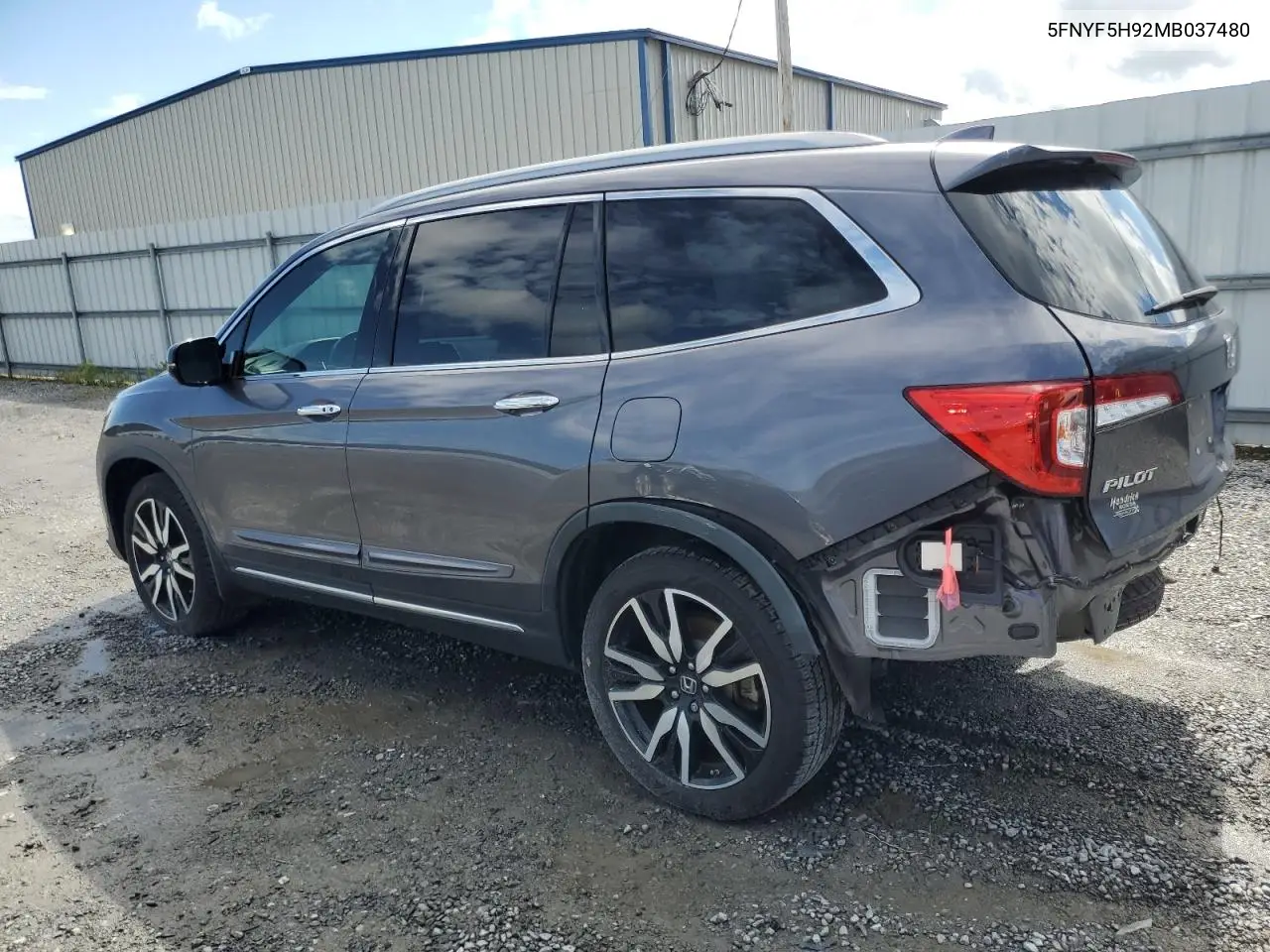2021 Honda Pilot Touring VIN: 5FNYF5H92MB037480 Lot: 55726545