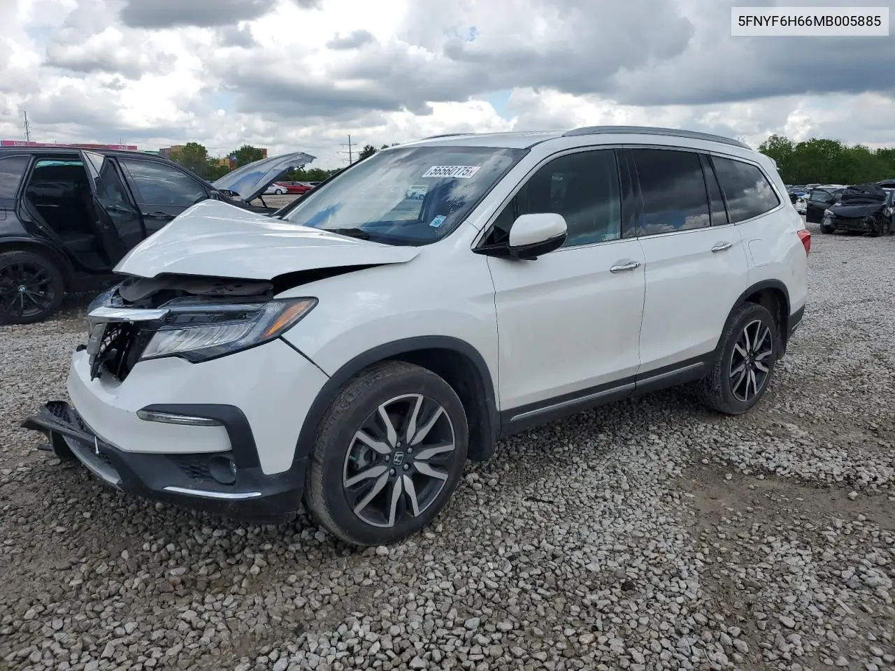 2021 Honda Pilot Touring VIN: 5FNYF6H66MB005885 Lot: 56560175