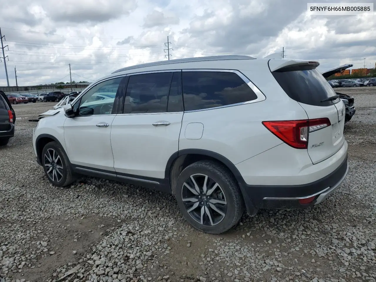 2021 Honda Pilot Touring VIN: 5FNYF6H66MB005885 Lot: 56560175