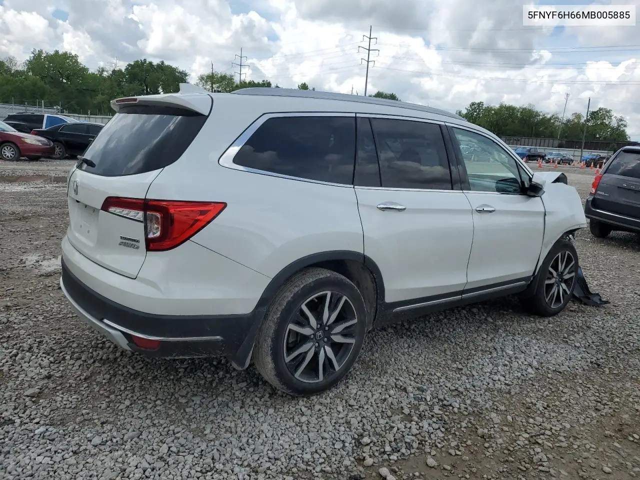 2021 Honda Pilot Touring VIN: 5FNYF6H66MB005885 Lot: 56560175