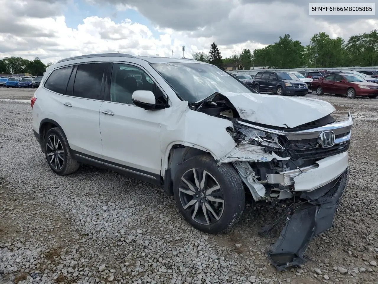 2021 Honda Pilot Touring VIN: 5FNYF6H66MB005885 Lot: 56560175