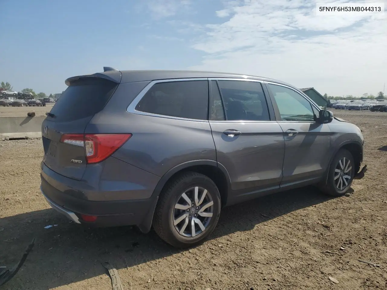 2021 Honda Pilot Exl VIN: 5FNYF6H53MB044313 Lot: 56820015