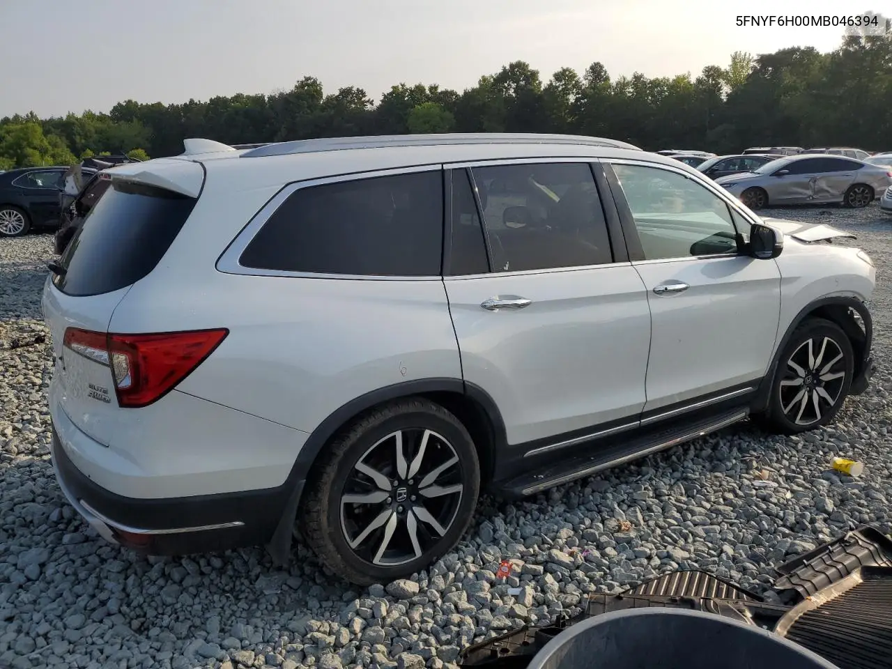 2021 Honda Pilot Elite VIN: 5FNYF6H00MB046394 Lot: 61745455