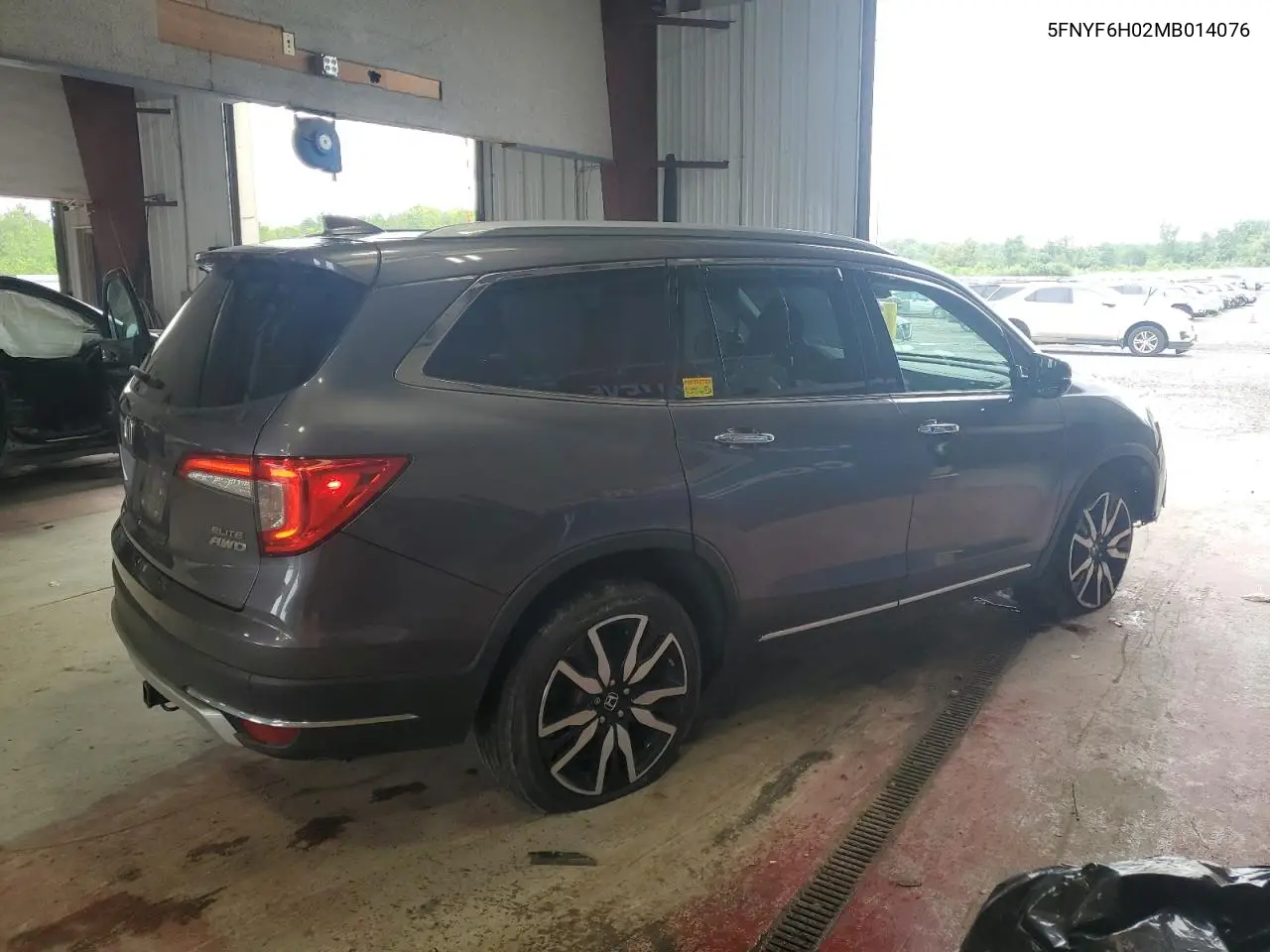 2021 Honda Pilot Elite VIN: 5FNYF6H02MB014076 Lot: 62064555