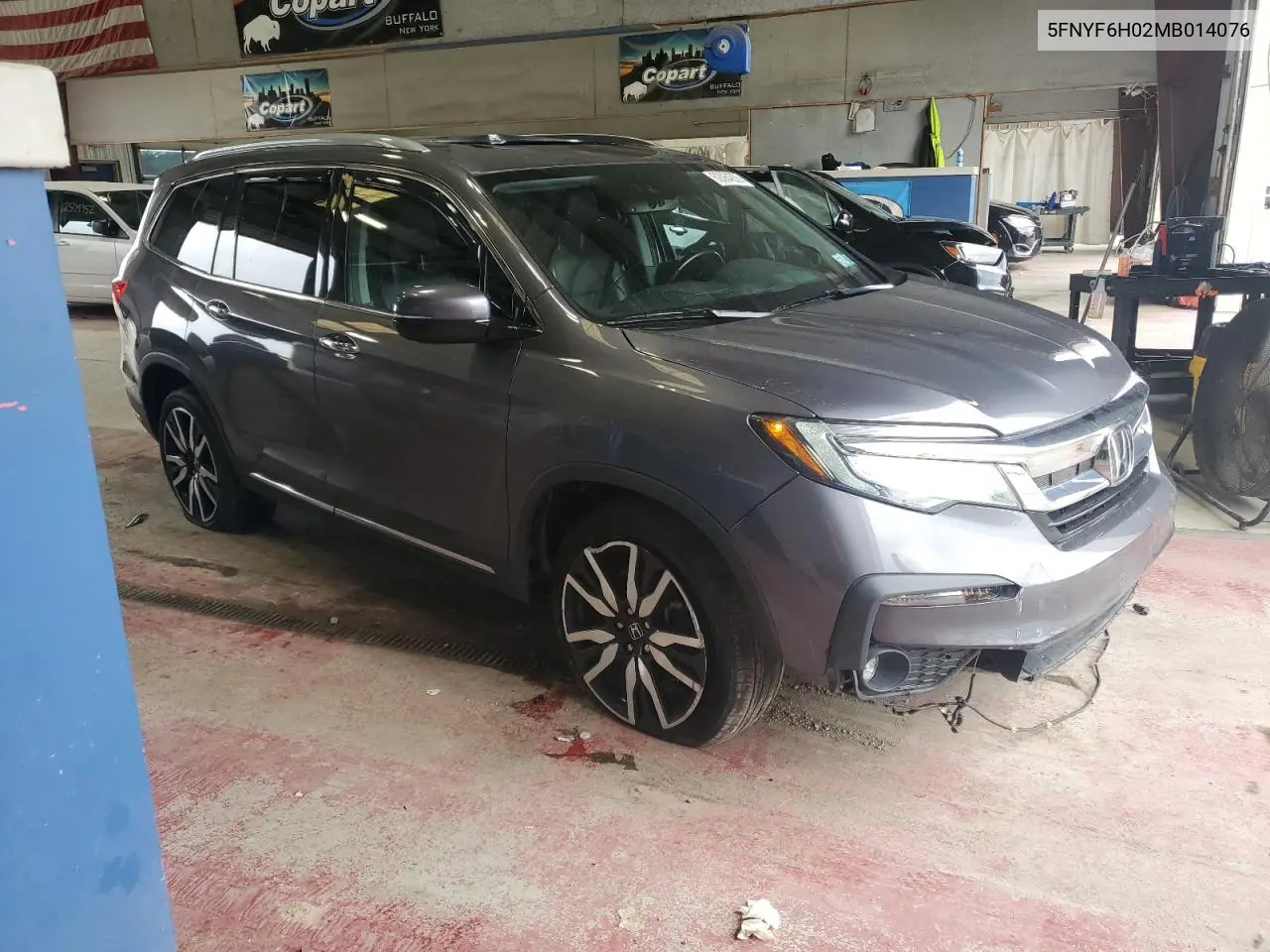 2021 Honda Pilot Elite VIN: 5FNYF6H02MB014076 Lot: 62064555