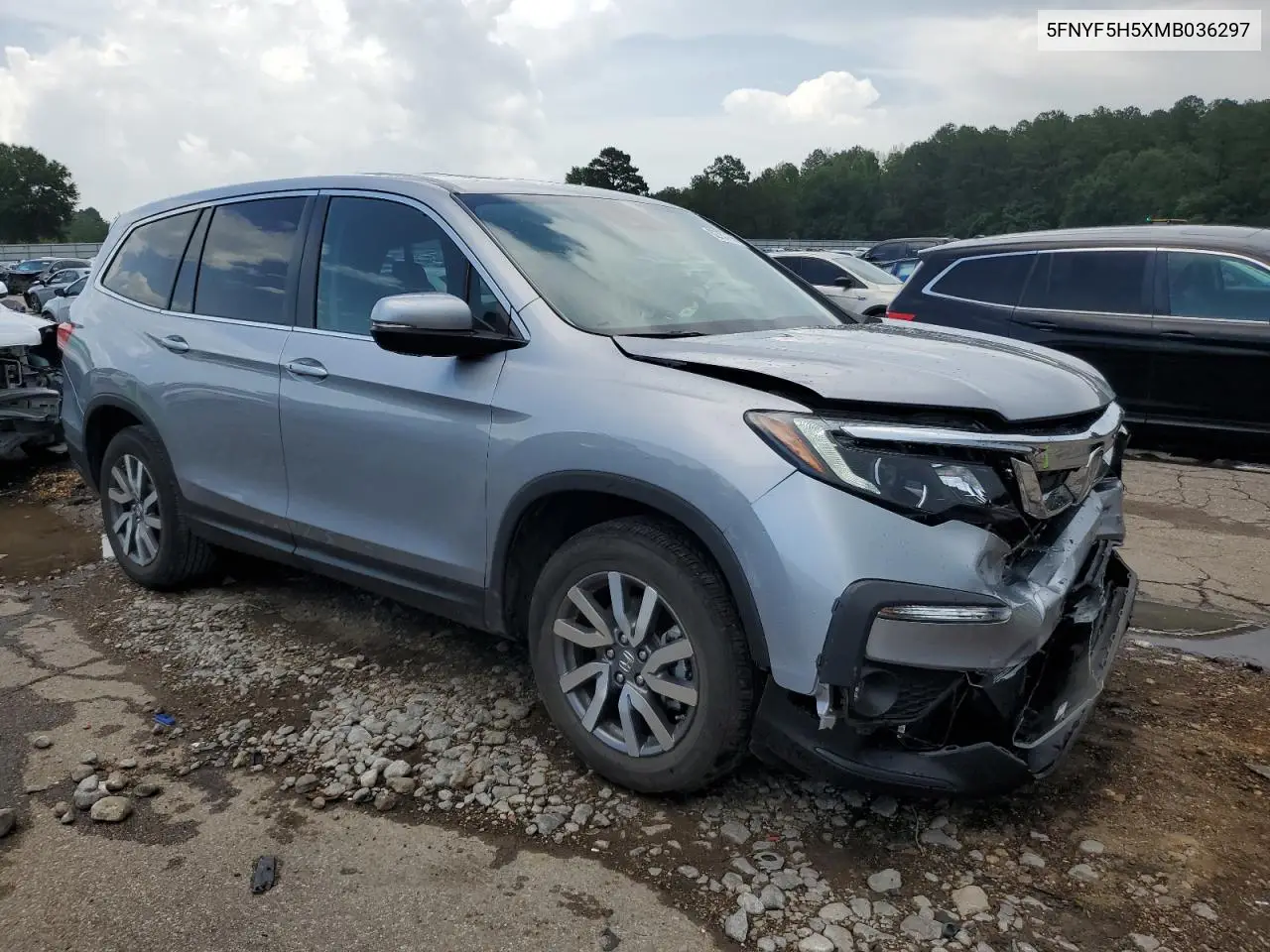 2021 Honda Pilot Exl VIN: 5FNYF5H5XMB036297 Lot: 62757295