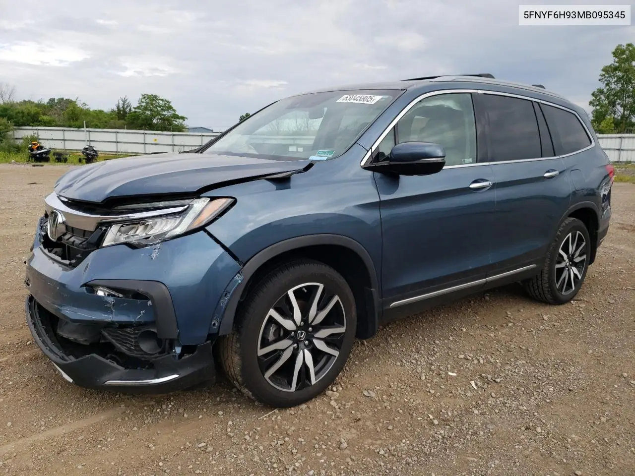 2021 Honda Pilot Touring VIN: 5FNYF6H93MB095345 Lot: 63045805