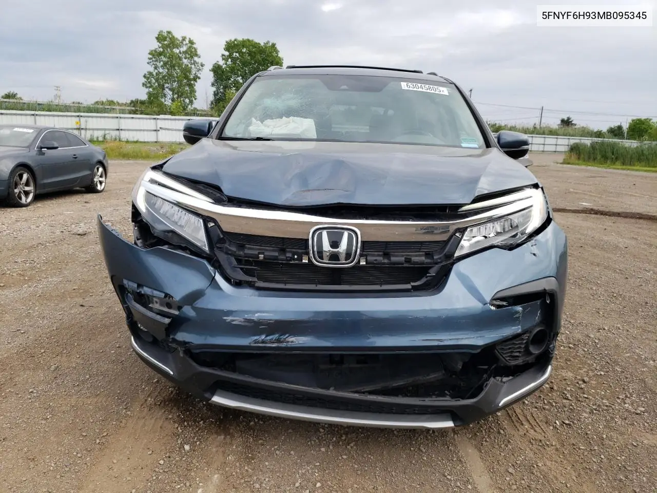 2021 Honda Pilot Touring VIN: 5FNYF6H93MB095345 Lot: 63045805