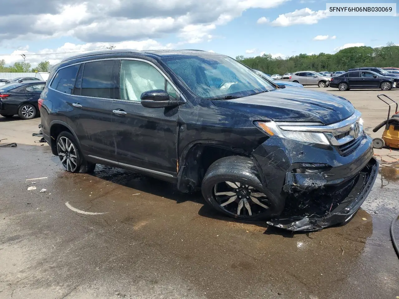2022 Honda Pilot Elite VIN: 5FNYF6H06NB030069 Lot: 56132865
