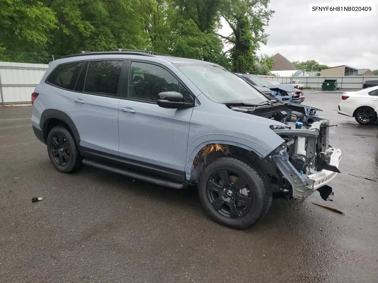 2022 Honda Pilot Trailsport VIN: 5FNYF6H81NB020409 Lot: 56401885