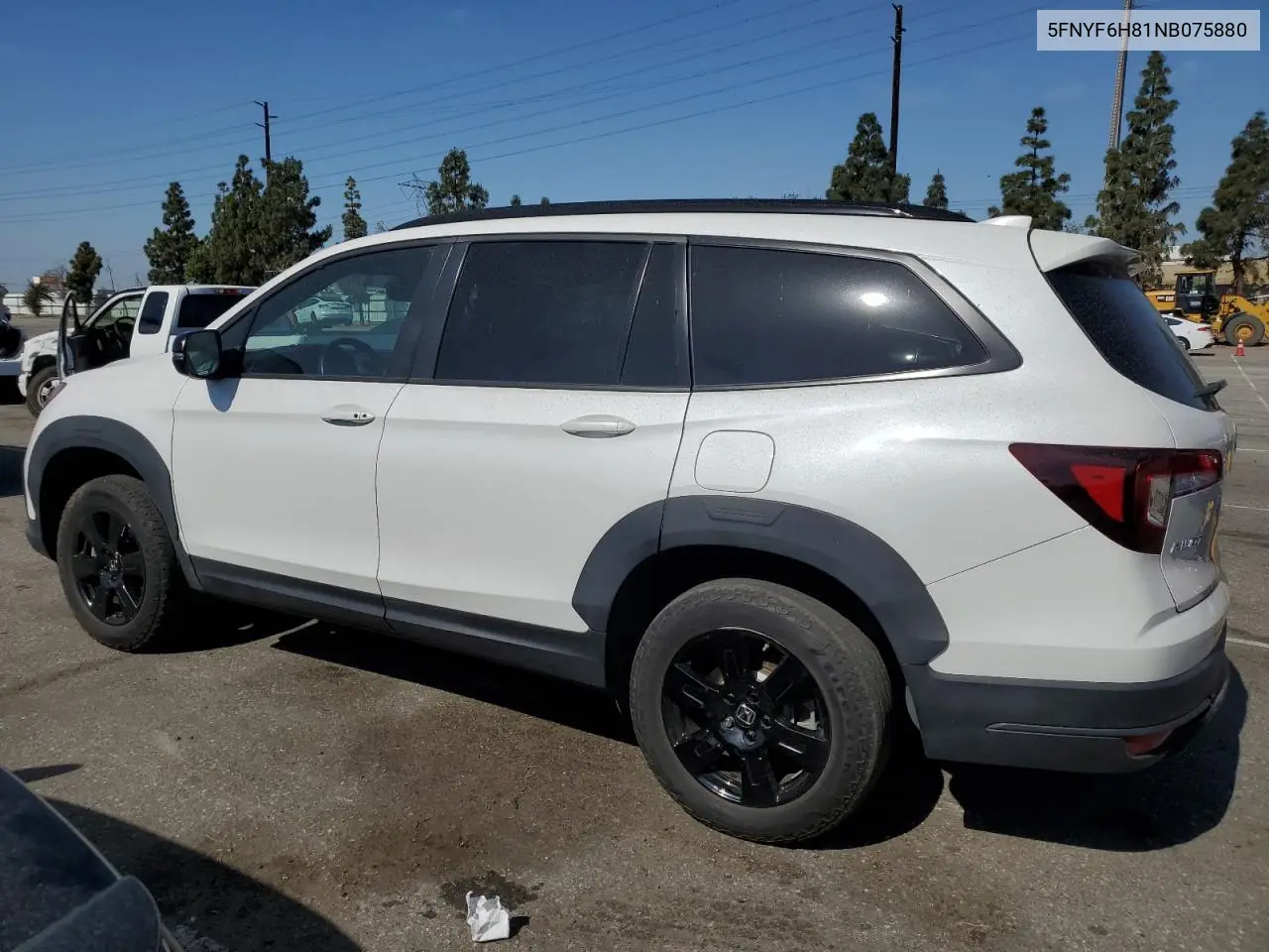 2022 Honda Pilot Trailsport VIN: 5FNYF6H81NB075880 Lot: 56548105