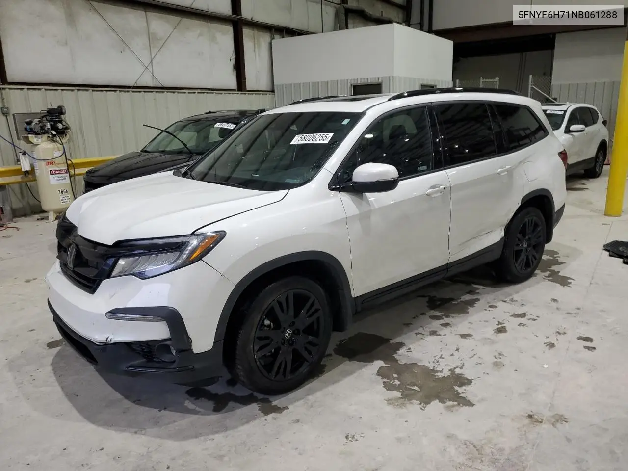 2022 Honda Pilot Black VIN: 5FNYF6H71NB061288 Lot: 58006255