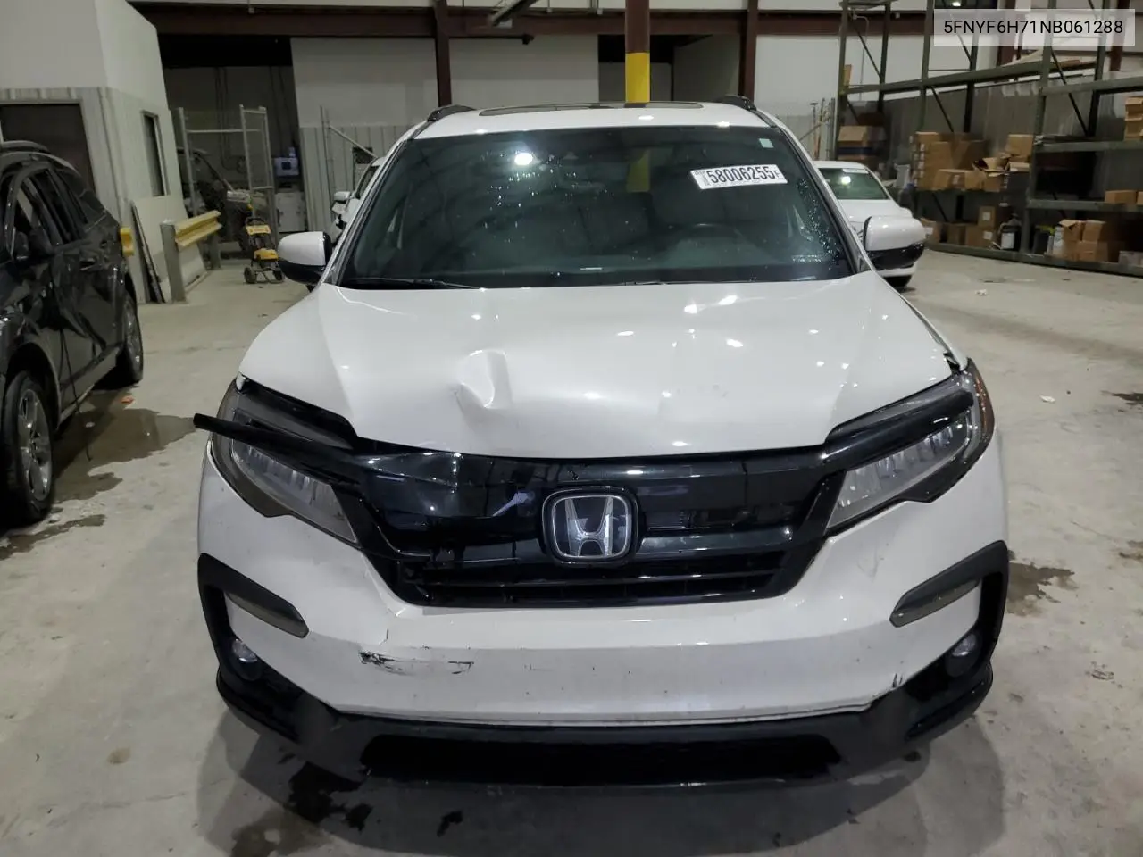 2022 Honda Pilot Black VIN: 5FNYF6H71NB061288 Lot: 58006255