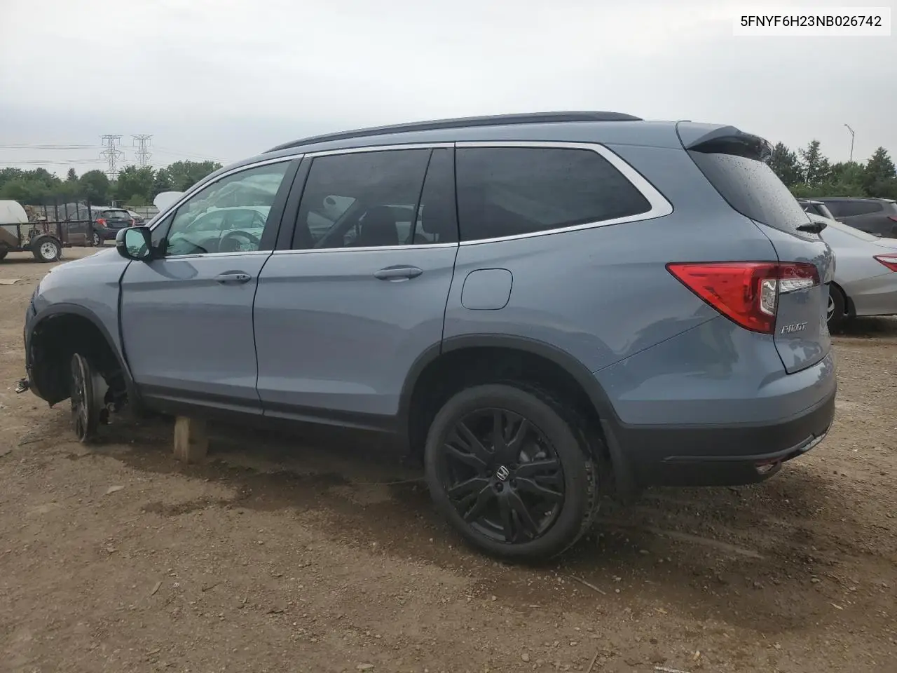 2022 Honda Pilot Se VIN: 5FNYF6H23NB026742 Lot: 58844105