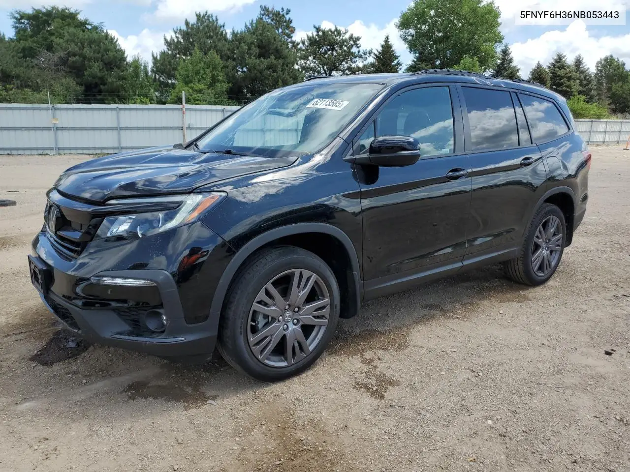 2022 Honda Pilot Sport VIN: 5FNYF6H36NB053443 Lot: 62113585