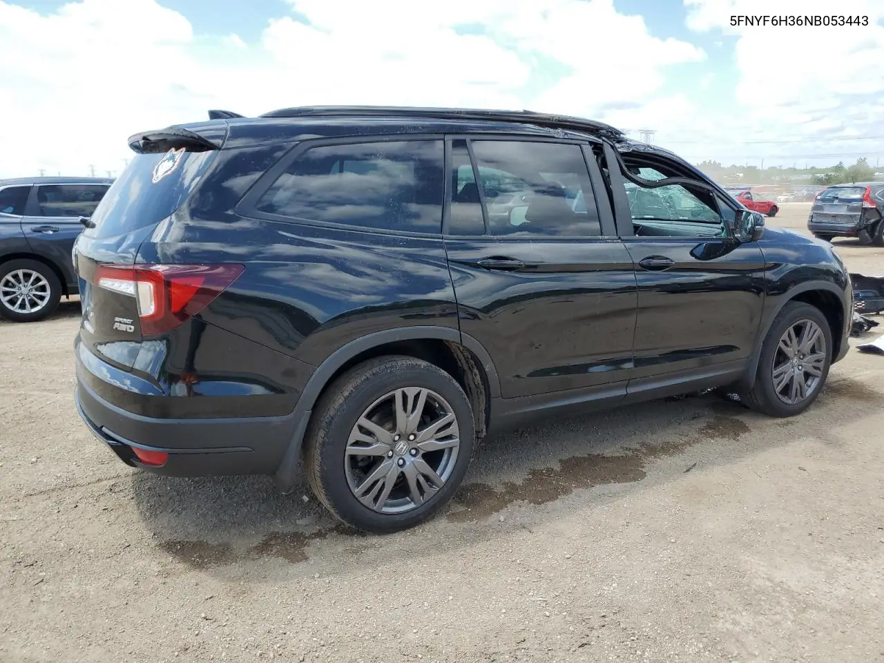 2022 Honda Pilot Sport VIN: 5FNYF6H36NB053443 Lot: 62113585