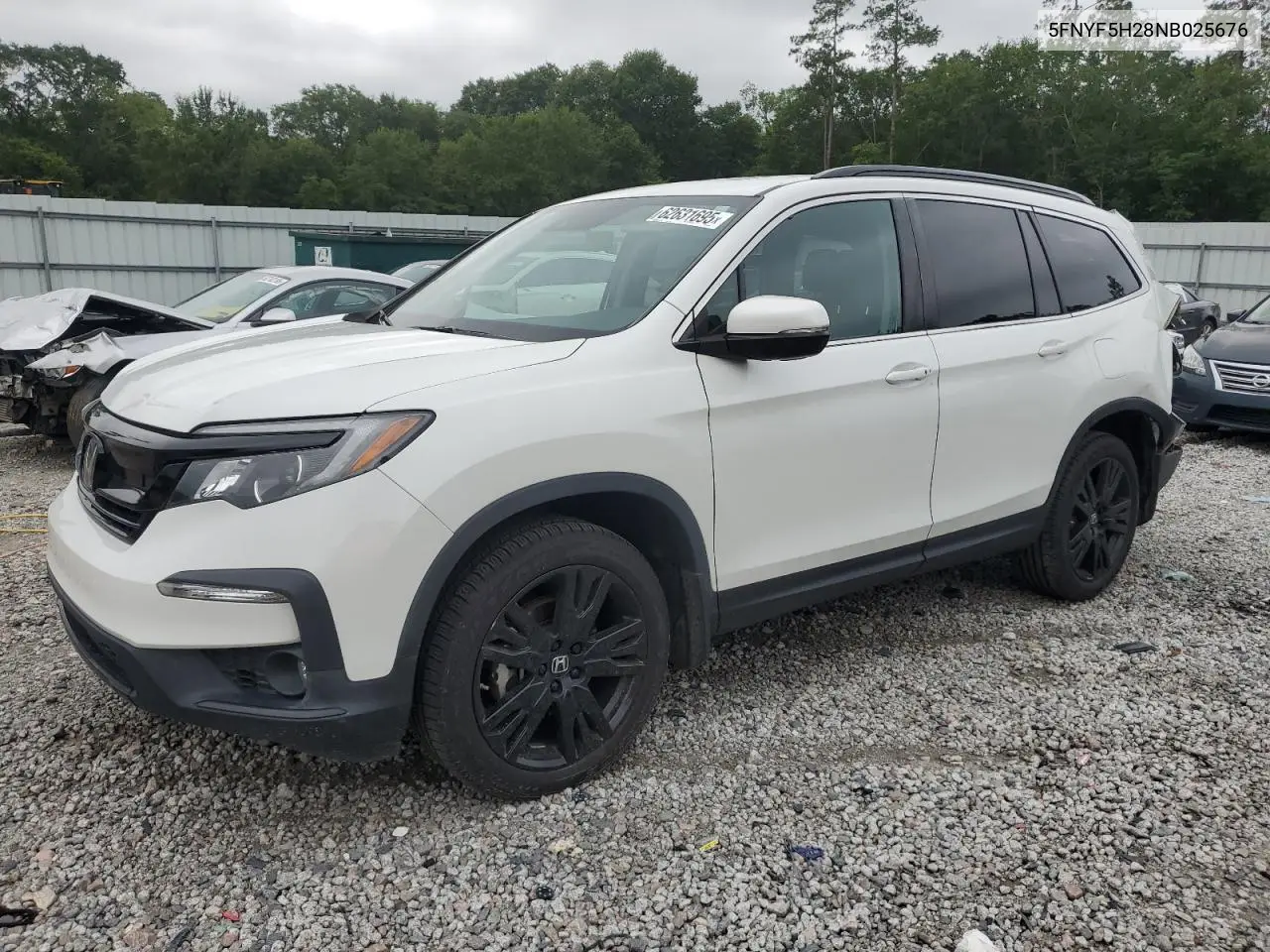 2022 Honda Pilot Se VIN: 5FNYF5H28NB025676 Lot: 62631695
