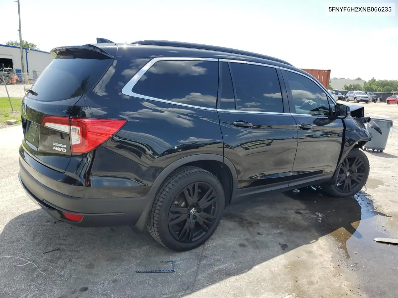2022 Honda Pilot Se VIN: 5FNYF6H2XNB066235 Lot: 63158985