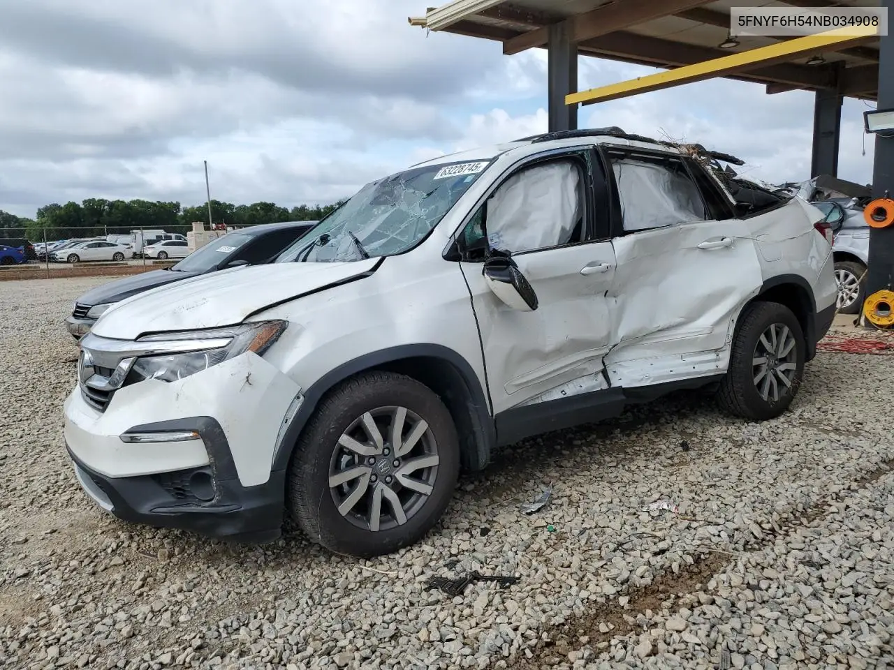 2022 Honda Pilot Exl VIN: 5FNYF6H54NB034908 Lot: 63228745
