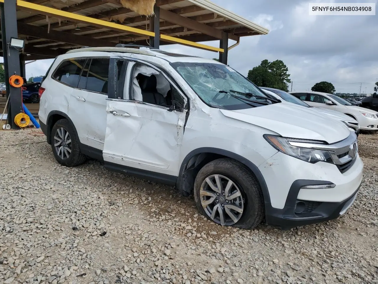 2022 Honda Pilot Exl VIN: 5FNYF6H54NB034908 Lot: 63228745