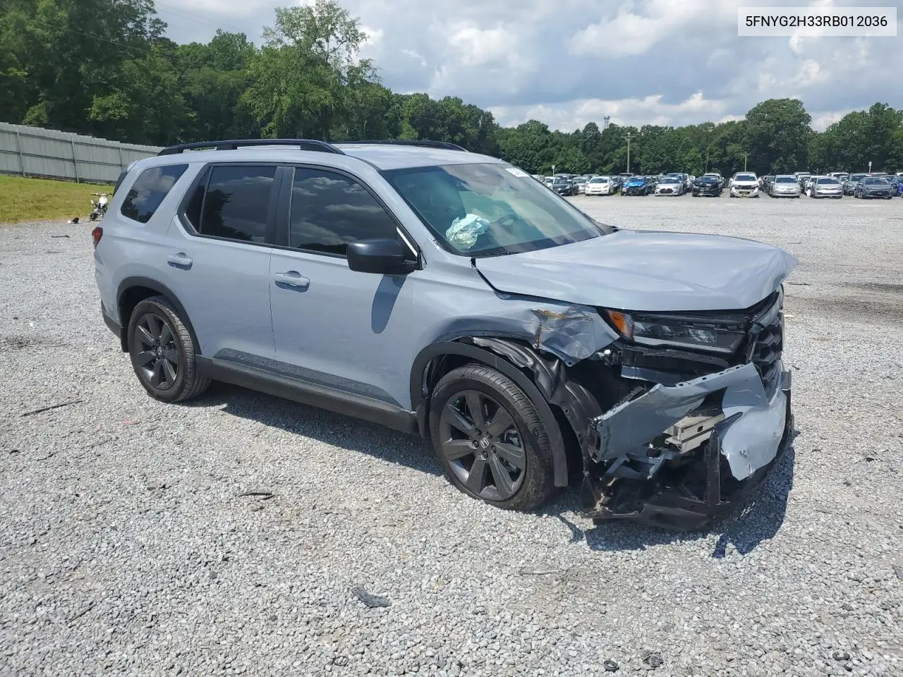 2024 Honda Pilot Sport VIN: 5FNYG2H33RB012036 Lot: 63045255