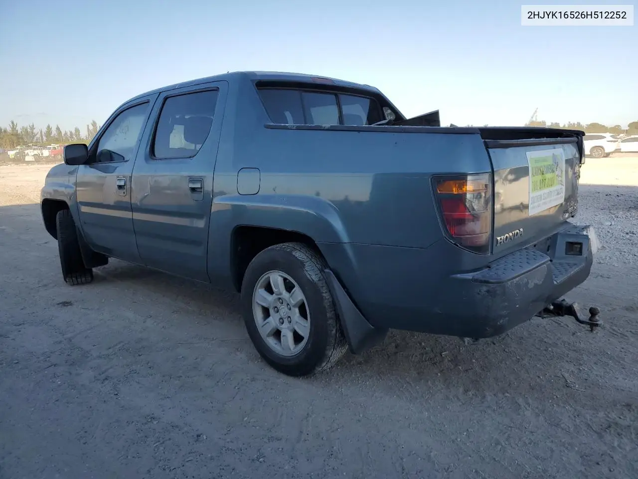 2006 Honda Ridgeline Rtl VIN: 2HJYK16526H512252 Lot: 43186825