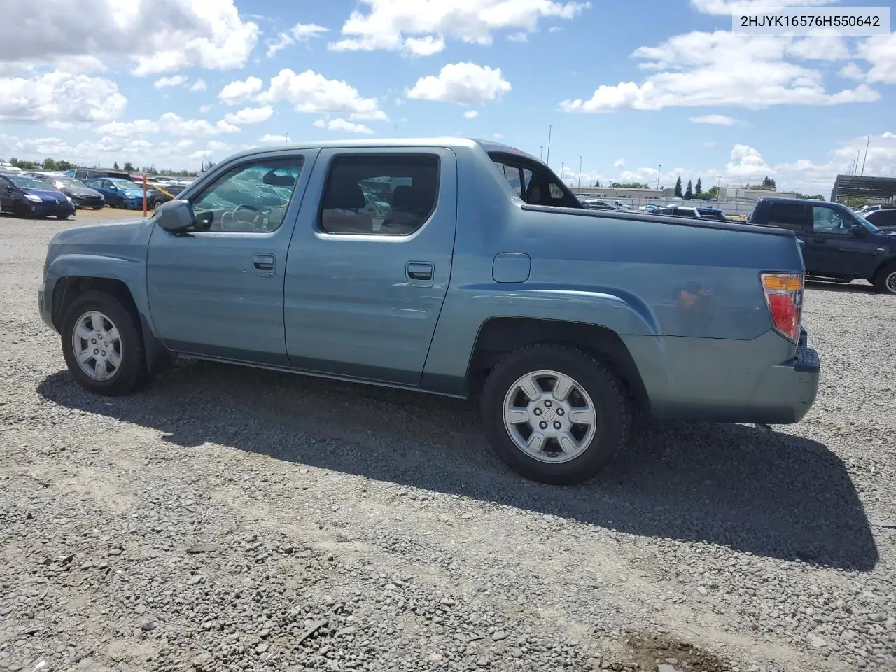 2006 Honda Ridgeline Rtl VIN: 2HJYK16576H550642 Lot: 56153455