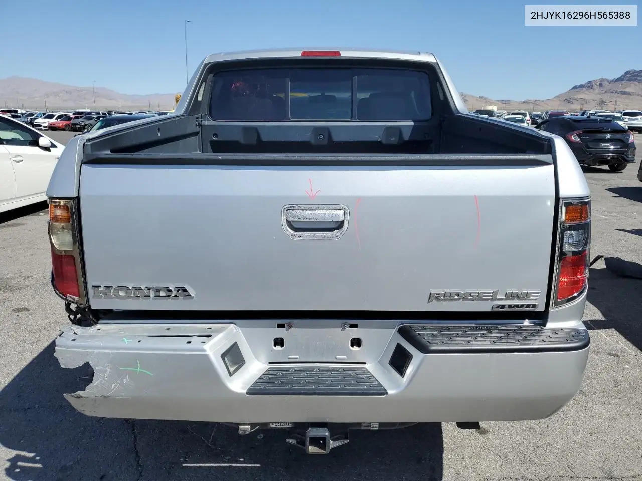 2006 Honda Ridgeline Rt VIN: 2HJYK16296H565388 Lot: 56490515